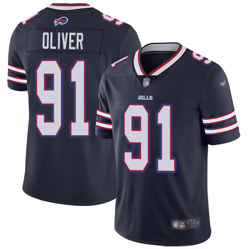 Men Buffalo Bills #91 Ed Oliver Limited Navy Blue Inverted Legend NFL Jersey->buffalo bills->NFL Jersey